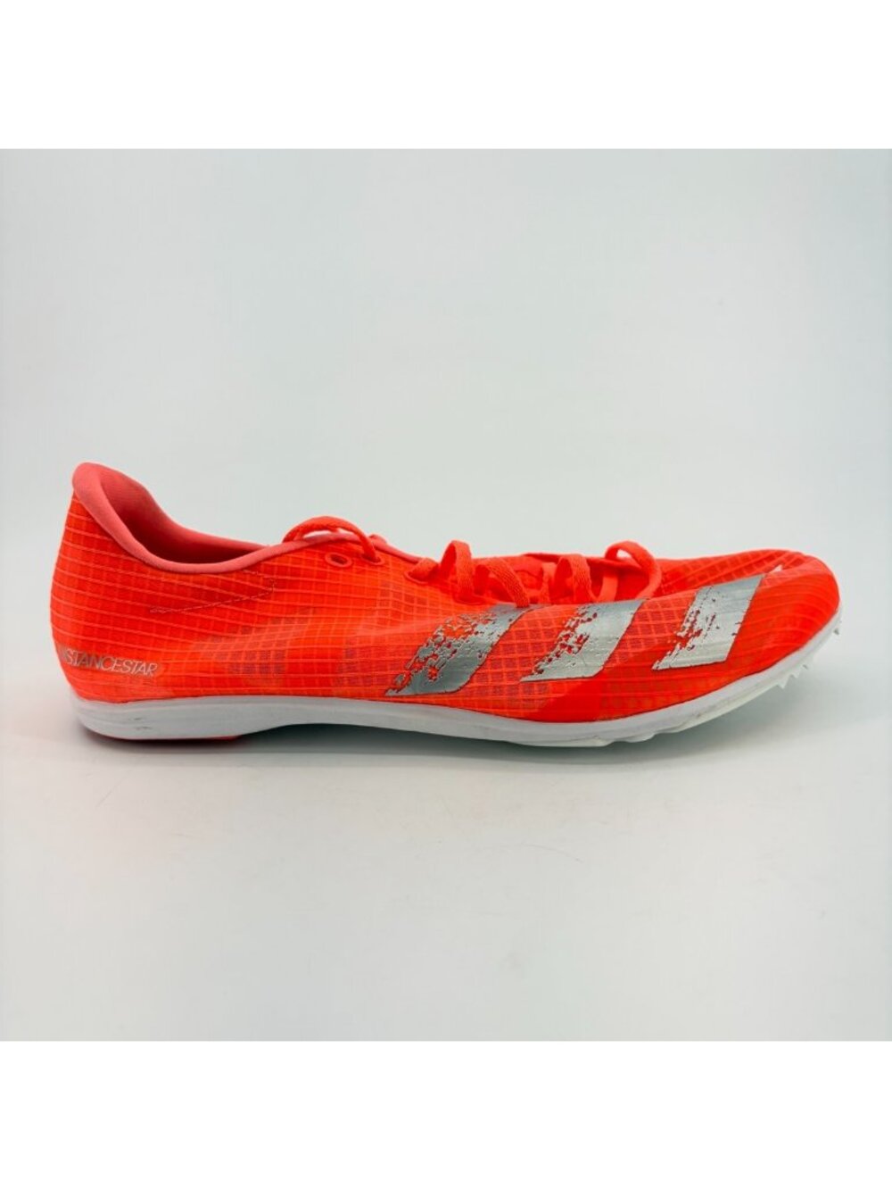 Adidas Distancestar Womens Size 9 Orange Silver Track & Field Spikes Shoes
